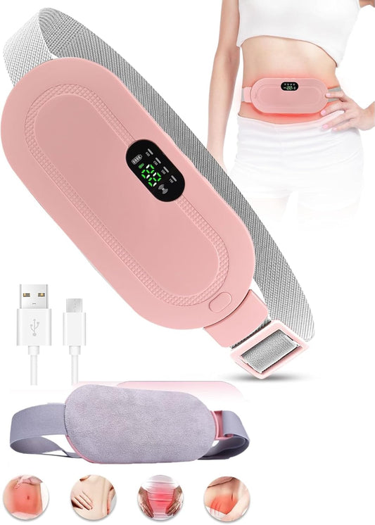 Period Cramp Relief Massager with Heating Pad for Back Pain|Cramp Free- Period Cramp Relief Heater & Massager|,Back/Belly Heating Pad